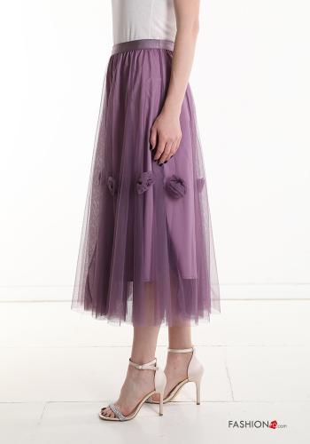 Jupe en Coton tulle mi-longue avec élastique - ph 3