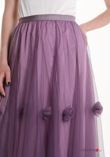 Jupe en Coton tulle mi-longue avec élastique - ph 4