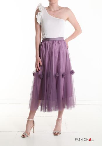 Jupe en Coton tulle mi-longue avec élastique - ph 5