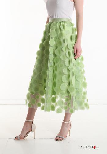 Gonna tulle Longuette Fantasia pois con elastico - ph 3