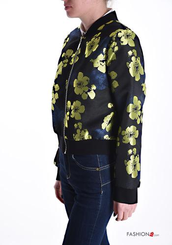 Bomber Fantasia floreale con zip senza fodera - ph 3