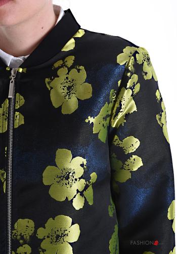 Bomber Fantasia floreale con zip senza fodera - ph 4