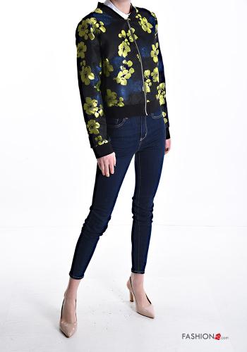 Bomber Fantasia floreale con zip senza fodera - ph 5