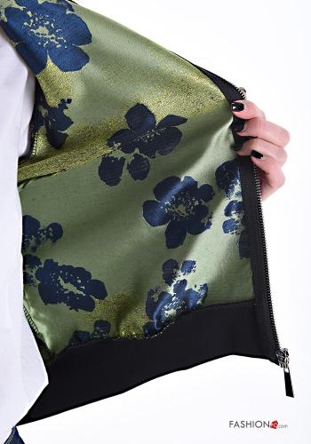 Bomber Fantasia floreale con zip senza fodera - ph 6