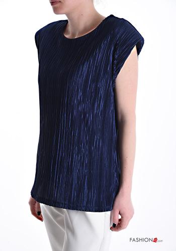 Lurex ärmellos Bluse mit schulterpolstern - ph 3