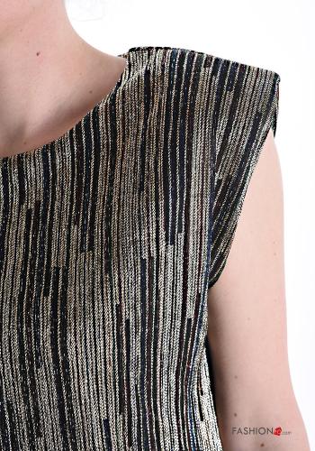 Blusa lurex sem mangas com ombreiras - ph 4