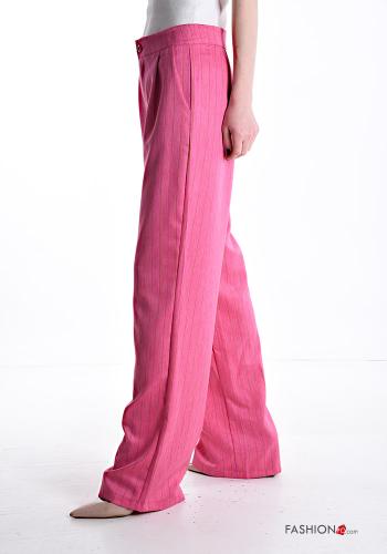 Streifenmuster hoher Taille wide leg Chino mit Taschen - ph 3