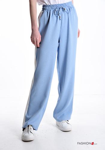 Trousers with drawstring with elastic