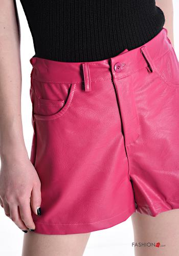 faux leather Shorts with pockets - ph 4