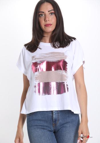 T-shirt en Coton Tissu imprimé - ph 1