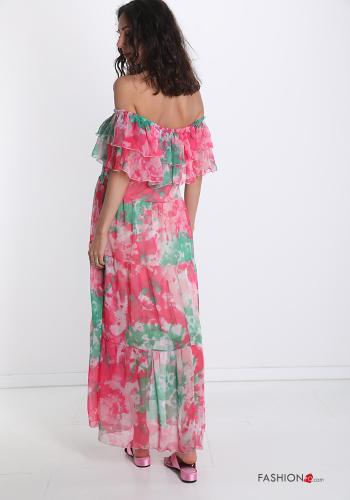 Abito in Cotone  con balze Fantasia colorata - ph 2