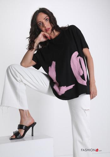 Lettering print Cotton T-shirt - ph 1