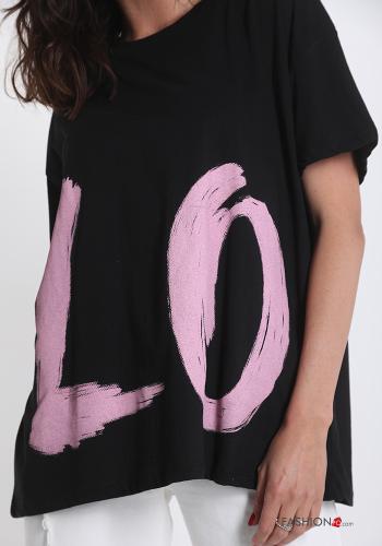 Lettering print Cotton T-shirt - ph 4