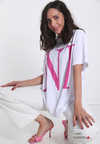Lettering print Cotton T-shirt - ph 1