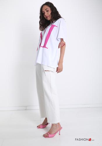 Lettering print Cotton T-shirt - ph 5