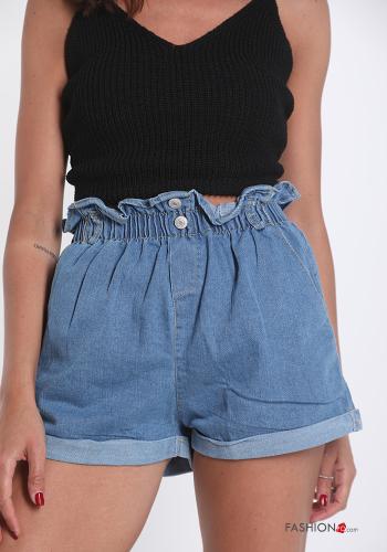 Bermuda aus Baumwolle  mit Taschen Denim - ph 4