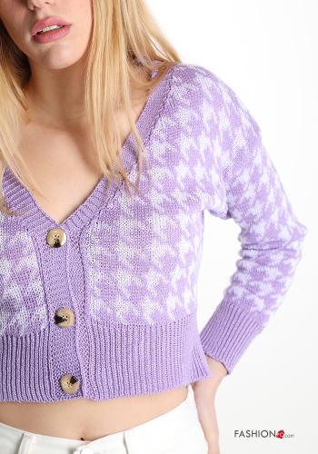 Cardigan Fantasia pied de poule - ph 4