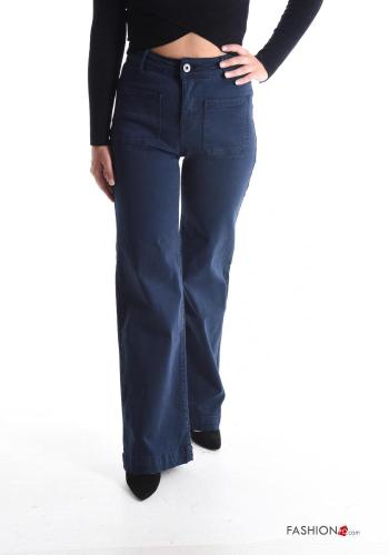 Jeans in Cotone con tasche con bottoni con zip - ph 1
