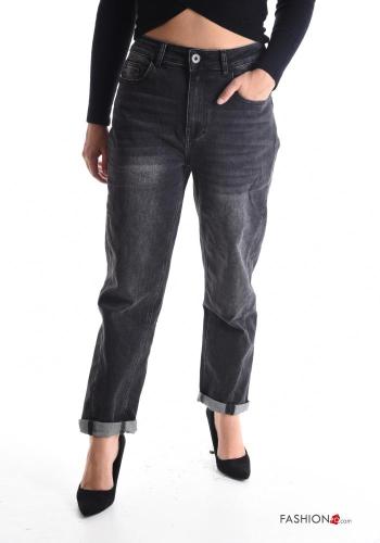 Cotton Jeans with buttons with zip with pockets - ph 1