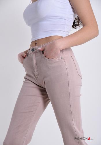 Jeans aus Baumwolle mit Taschen - ph 4