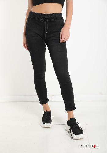 Jeans aus Baumwolle mit Taschen mit Schleife - ph 1
