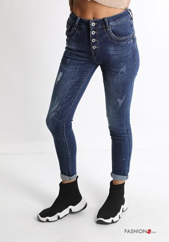 Cotton Jeans with buttons with pockets - ph 1