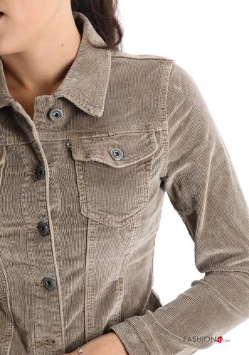 Velvet Cotton Jacket with buttons with pockets - ph 4