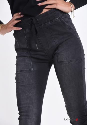 Cotton Jeans with pockets with bow - ph 4