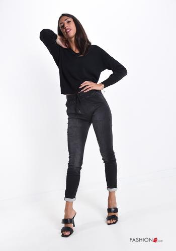 Cotton Jeans with pockets with bow - ph 5