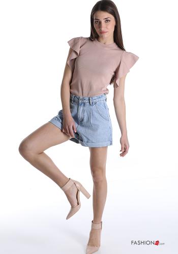 Denim Shorts aus Baumwolle mit Taschen - ph 5