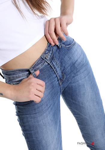 Jeans aus Baumwolle  mit Taschen - ph 4