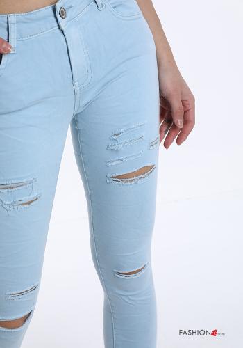 Jeans aus Baumwolle mit Taschen - ph 4