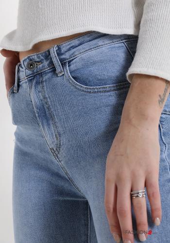 Jeans aus Baumwolle mit Taschen - ph 4