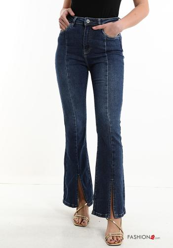 ausgestellte Jeans aus Baumwolle mit Taschen - ph 1