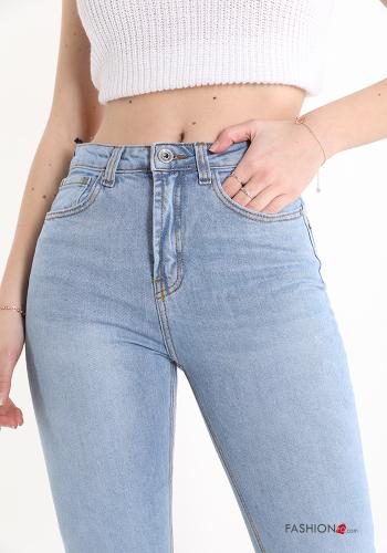Jeans aus Baumwolle mit Taschen - ph 4