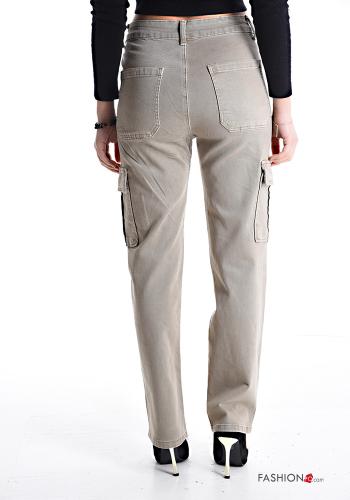 Pantalone in Cotone metallizzato con tasche - ph 2