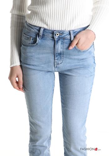 Jeans aus Baumwolle mit Taschen - ph 4