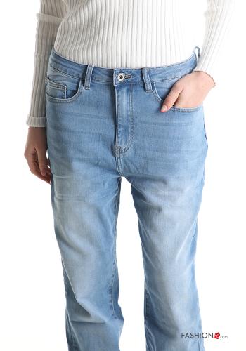 Jeans in Cotone wide leg con tasche - ph 4