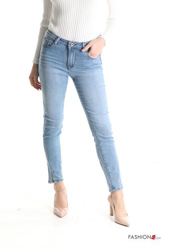 skinny Jeans aus Baumwolle mit Taschen