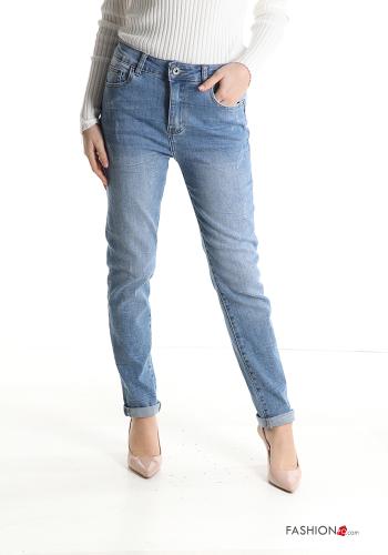 Jeans in Cotone con tasche