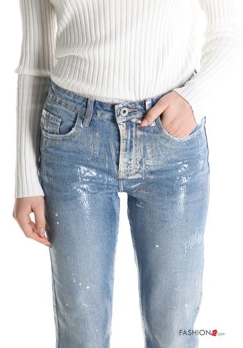 Jeans in Cotone metallizzato con tasche - ph 4