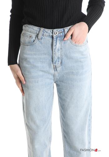Jeans aus Baumwolle mit Taschen - ph 4