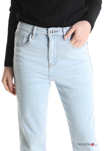 Jeans aus Baumwolle mit Taschen - ph 4