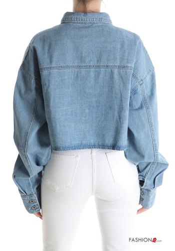 Chemise en Coton en denim avec poches - ph 2