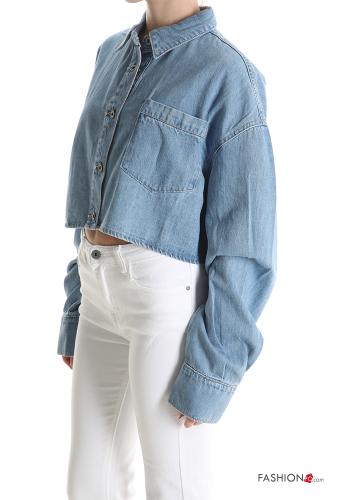 Chemise en Coton en denim avec poches - ph 3