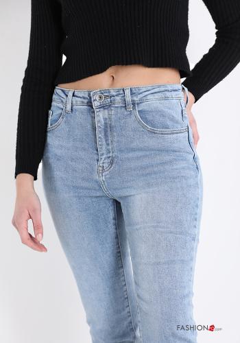 Jeans aus Baumwolle mit Taschen - ph 4