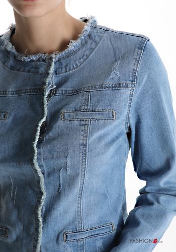 Blusão em Algodão denim com botões - ph 4