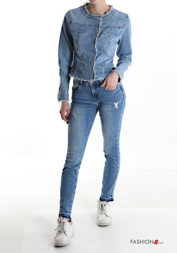 Blusão em Algodão denim com botões - ph 5