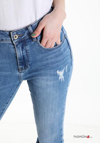 Jeans aus Baumwolle mit Taschen - ph 4