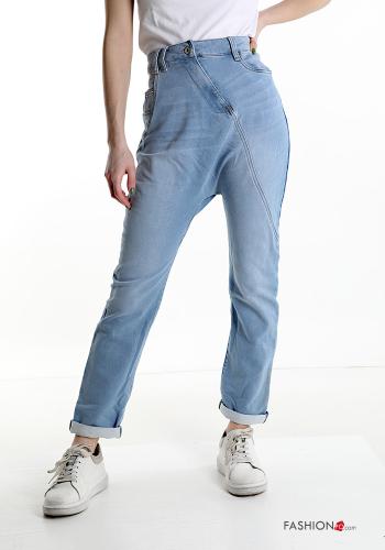 Jeans en Coton sarouel avec poches
